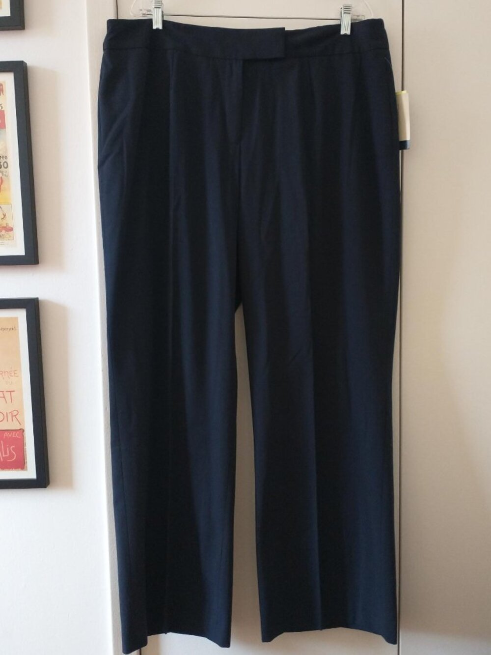 Evan-Picone Woman Straight Comfort Stretch Shaper Pants Trousers in Navy NWT